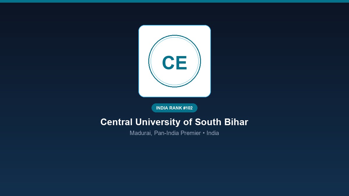 inst 102 rank 102 central university of south bih