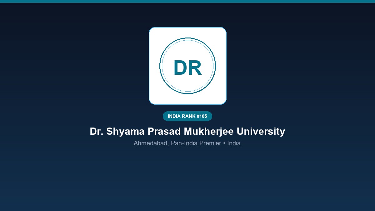 inst 105 rank 105 dr shyama prasad mukherjee univ