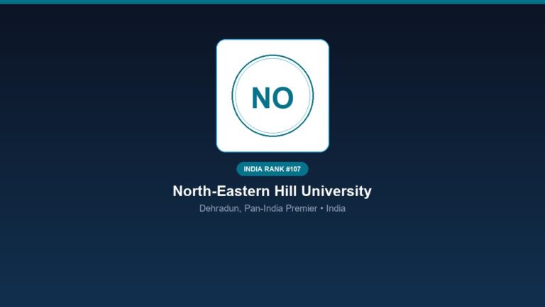 inst 107 rank 107 north eastern hill university n