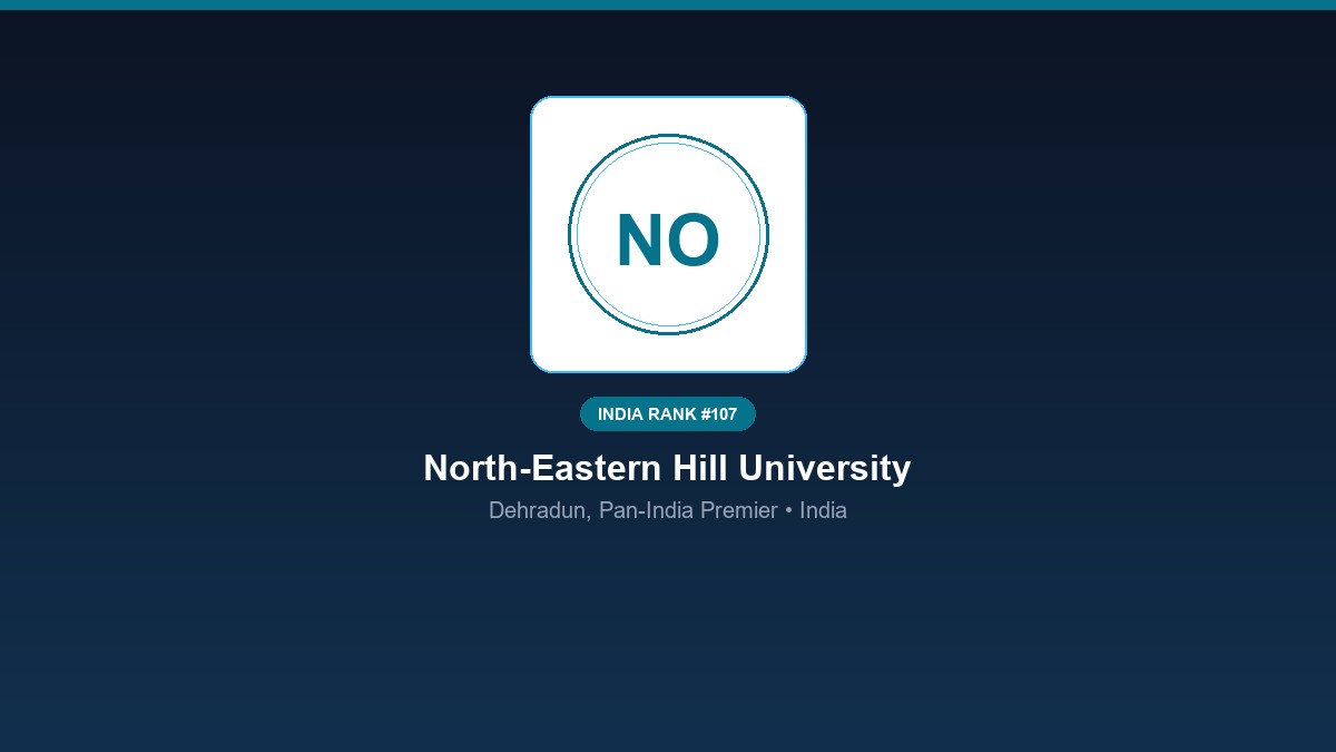 inst 107 rank 107 north eastern hill university n