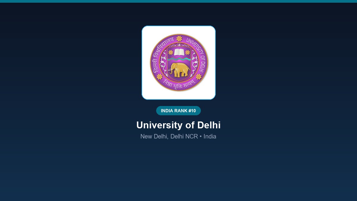 inst 10 rank 10 university of delhi north campus