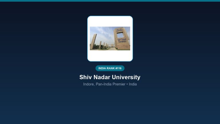inst 116 rank 116 shiv nadar university campus 2