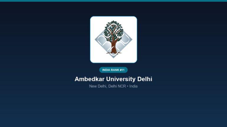 inst 11 rank 11 ambedkar university delhi aud ps