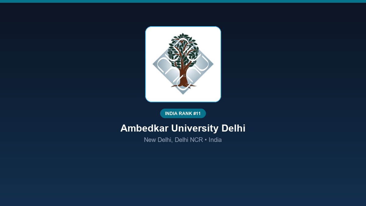 inst 11 rank 11 ambedkar university delhi aud ps