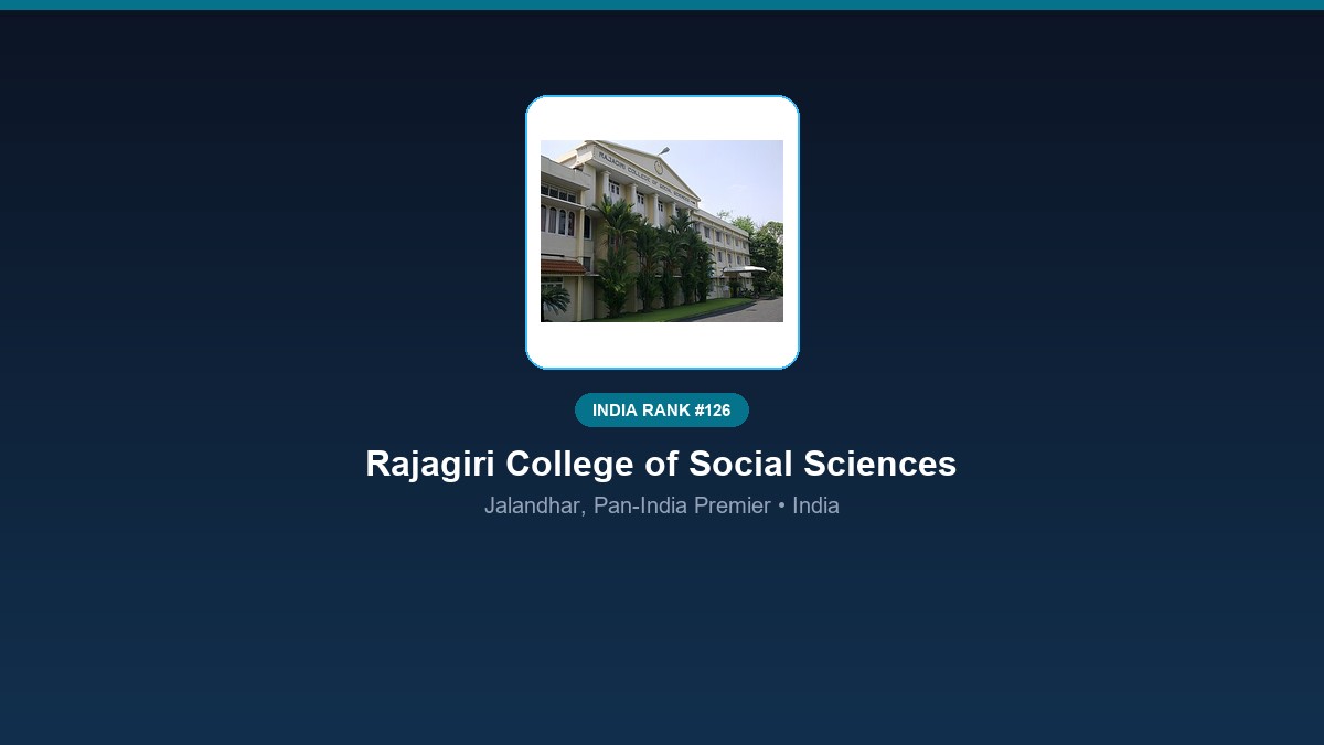inst 126 rank 126 rajagiri college of social scie