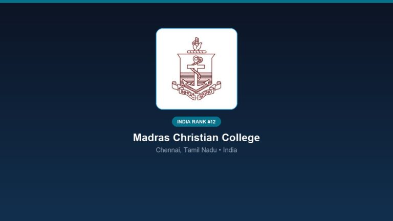 inst 12 rank 12 madras christian college mcc psy