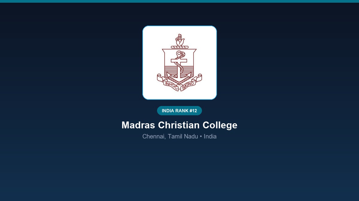 inst 12 rank 12 madras christian college mcc psy