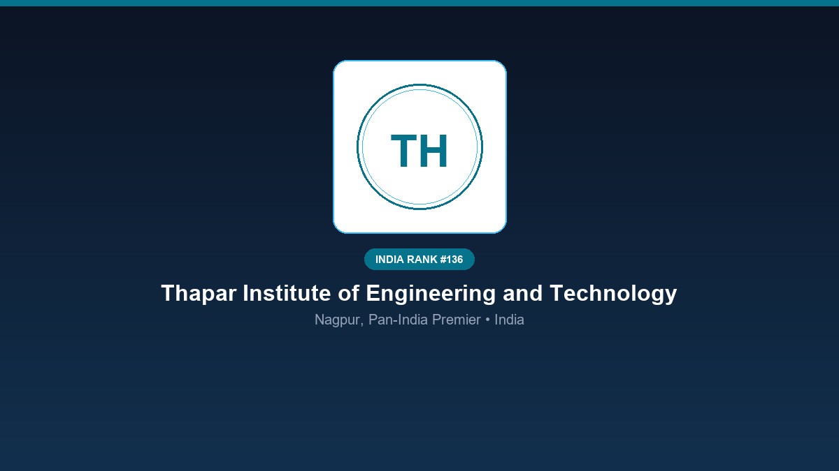 inst 136 rank 136 thapar institute of engineering