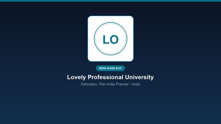 inst 137 rank 137 lovely professional university