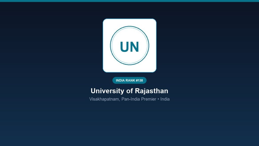 inst 138 rank 138 university of rajasthan campus