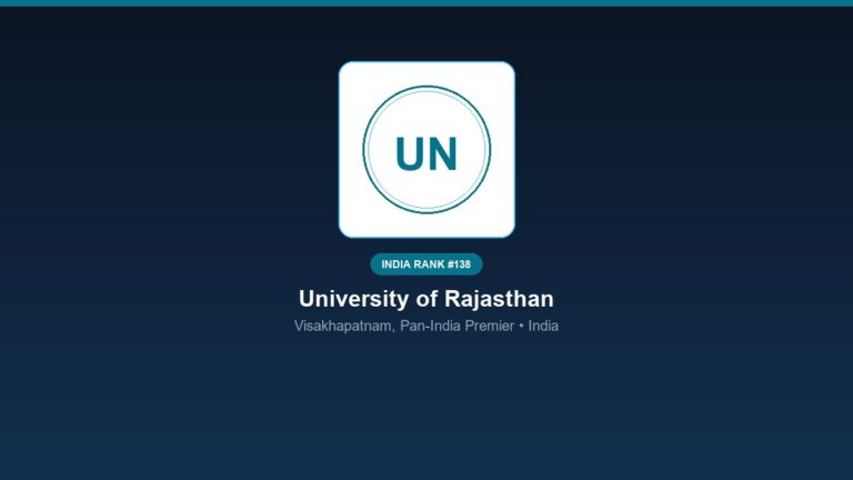 inst 138 rank 138 university of rajasthan campus