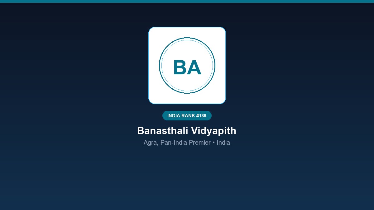 inst 139 rank 139 banasthali vidyapith campus 5 p