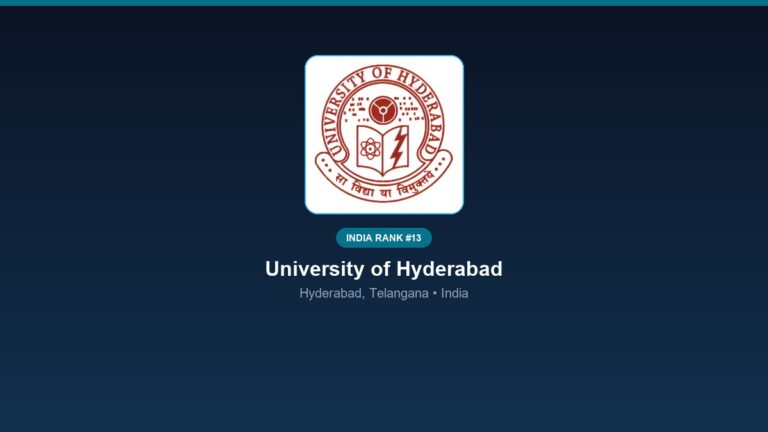 inst 13 rank 13 university of hyderabad hcu psyc