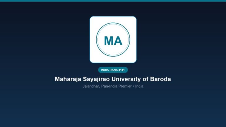 inst 141 rank 141 maharaja sayajirao university o