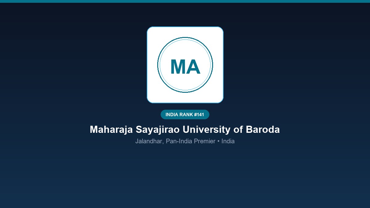 inst 141 rank 141 maharaja sayajirao university o