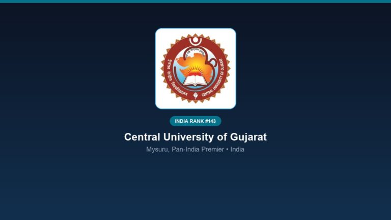 inst 143 rank 143 central university of gujarat c