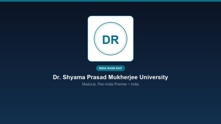 inst 147 rank 147 dr shyama prasad mukherjee univ
