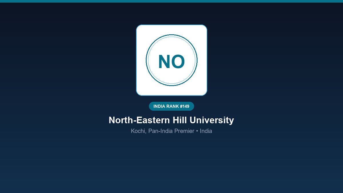 inst 149 rank 149 north eastern hill university n