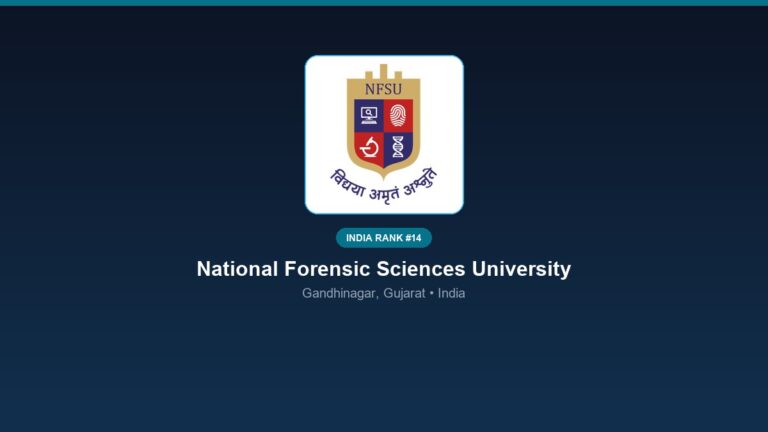 inst 14 rank 14 national forensic sciences unive