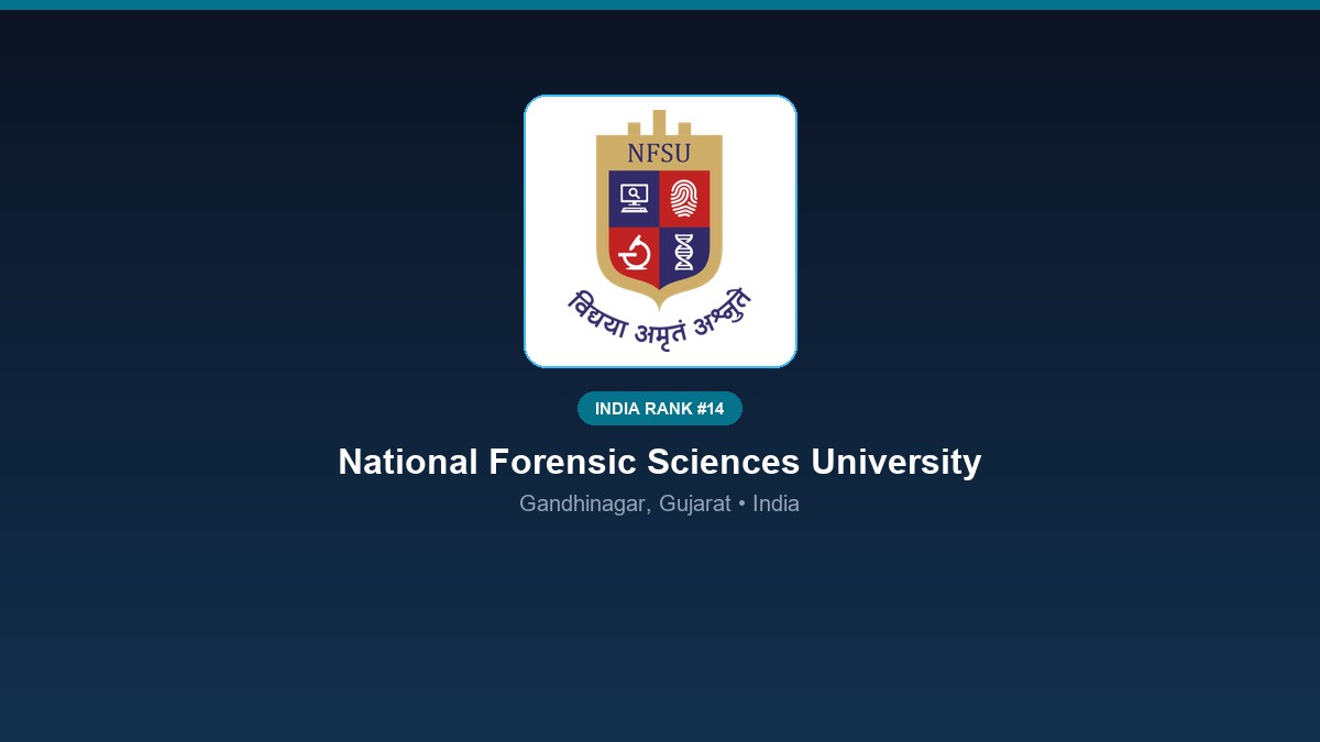 inst 14 rank 14 national forensic sciences unive