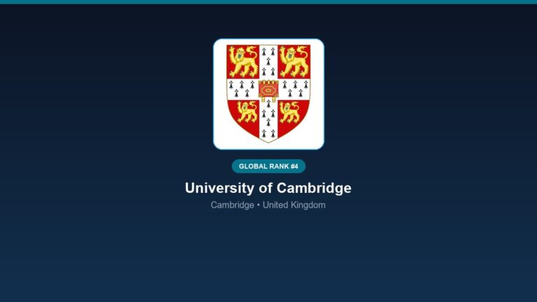 inst 154 global rank 4 university of cambridge un