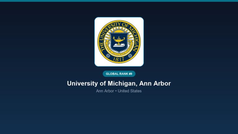 inst 159 global rank 9 university of michigan ann