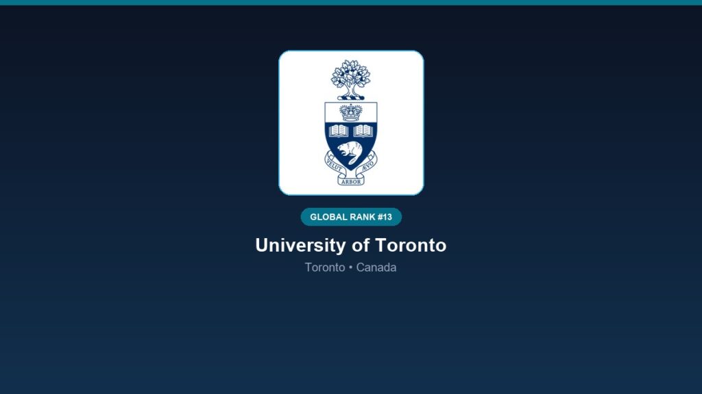 inst 163 global rank 13 university of toronto can