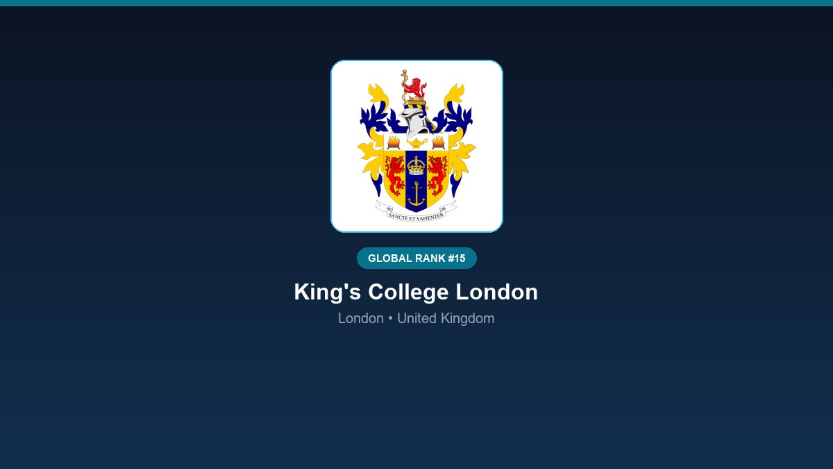 inst 165 global rank 15 kings college london kcl