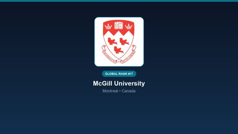 inst 167 global rank 17 mcgill university canada