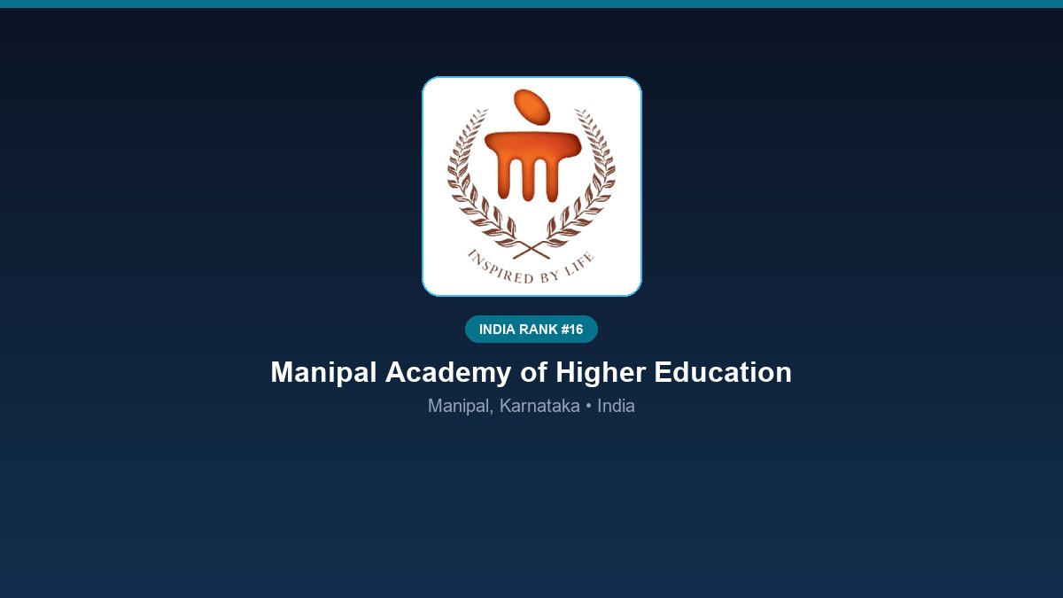 inst 16 rank 16 manipal academy of higher educat