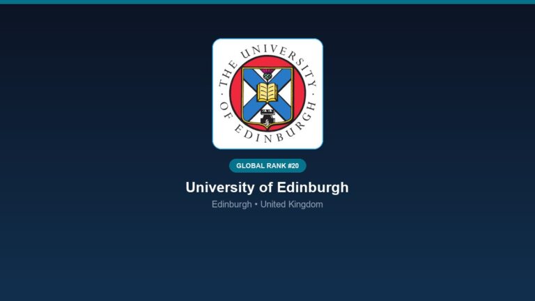 inst 170 global rank 20 university of edinburgh u