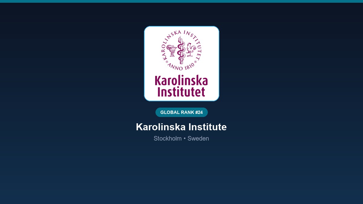 inst 174 global rank 24 karolinska institute swed