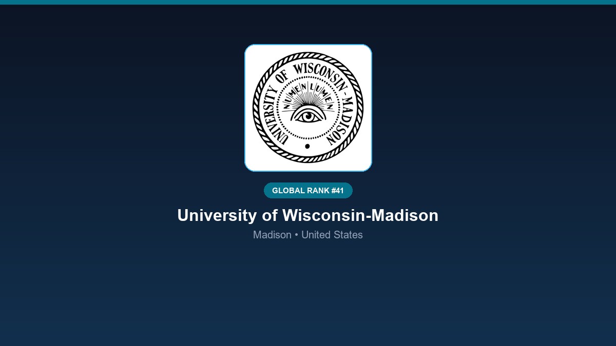 inst 191 global rank 41 university of wisconsin m