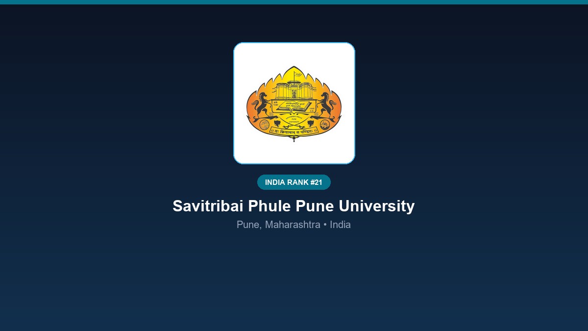 inst 21 rank 21 savitribai phule pune university