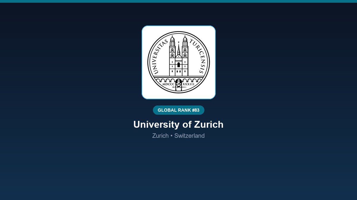 inst 233 global rank 83 university of zurich rese