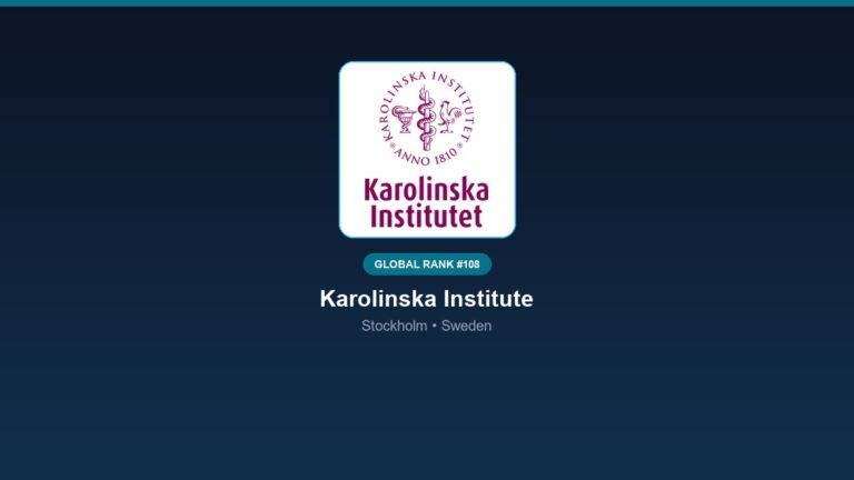 inst 258 global rank 108 karolinska institute res