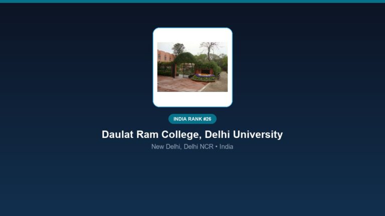 inst 26 rank 26 daulat ram college delhi univers