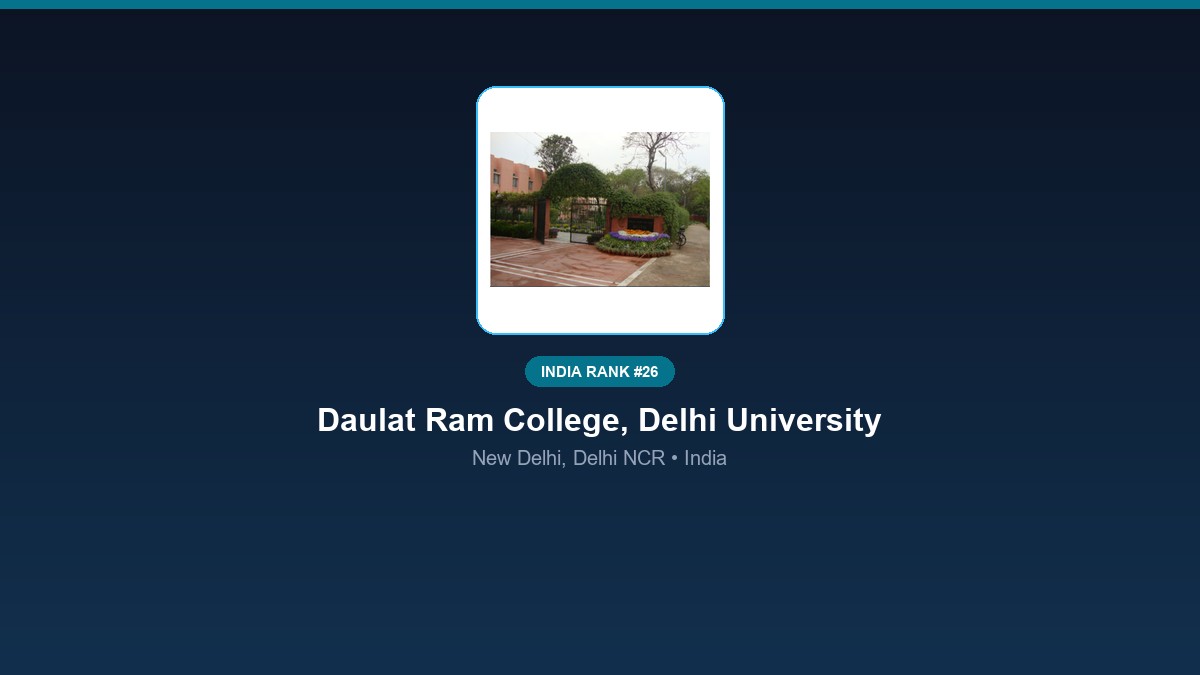 inst 26 rank 26 daulat ram college delhi univers