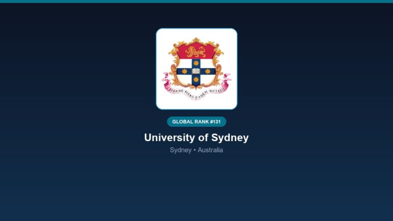 inst 281 global rank 131 university of sydney res