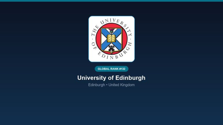 inst 282 global rank 132 university of edinburgh