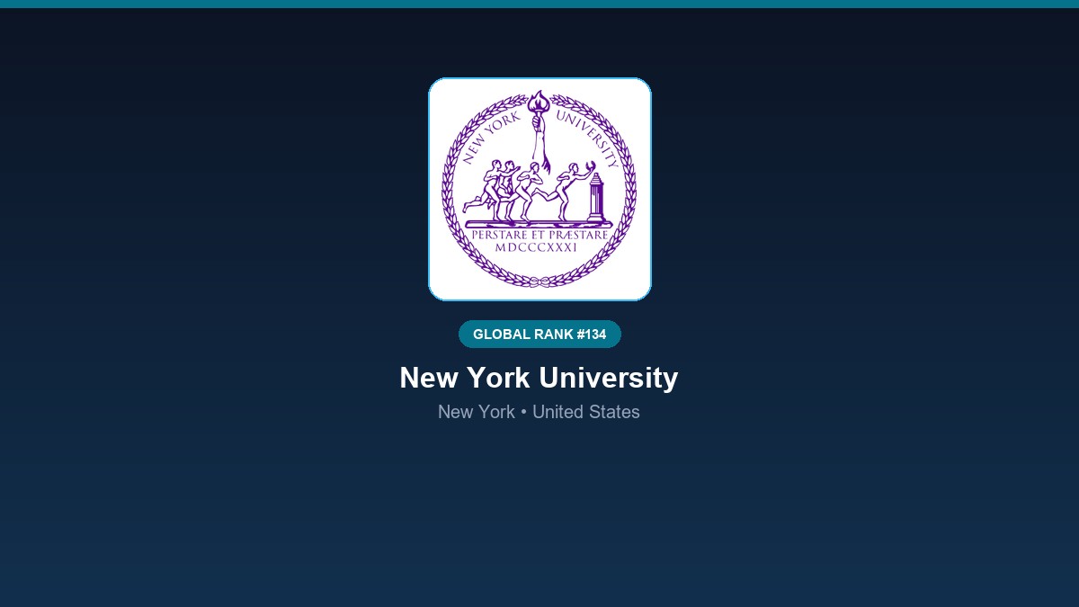 inst 284 global rank 134 new york university nyu