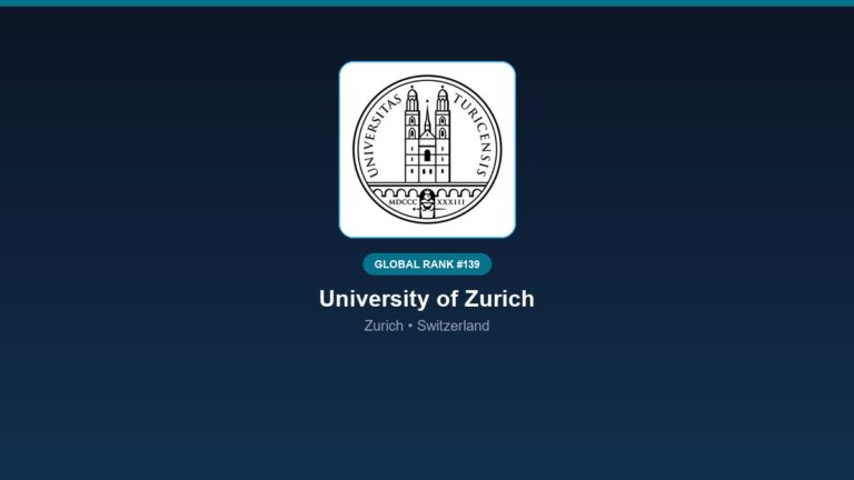 inst 289 global rank 139 university of zurich res