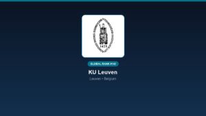 inst 290 global rank 140 ku leuven research divis