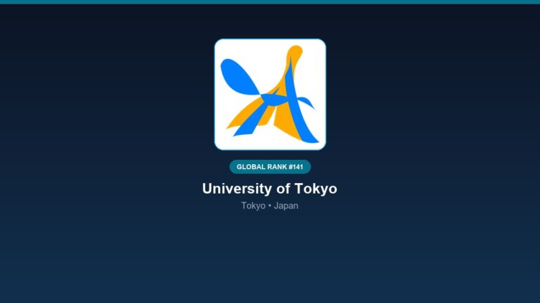 inst 291 global rank 141 university of tokyo rese