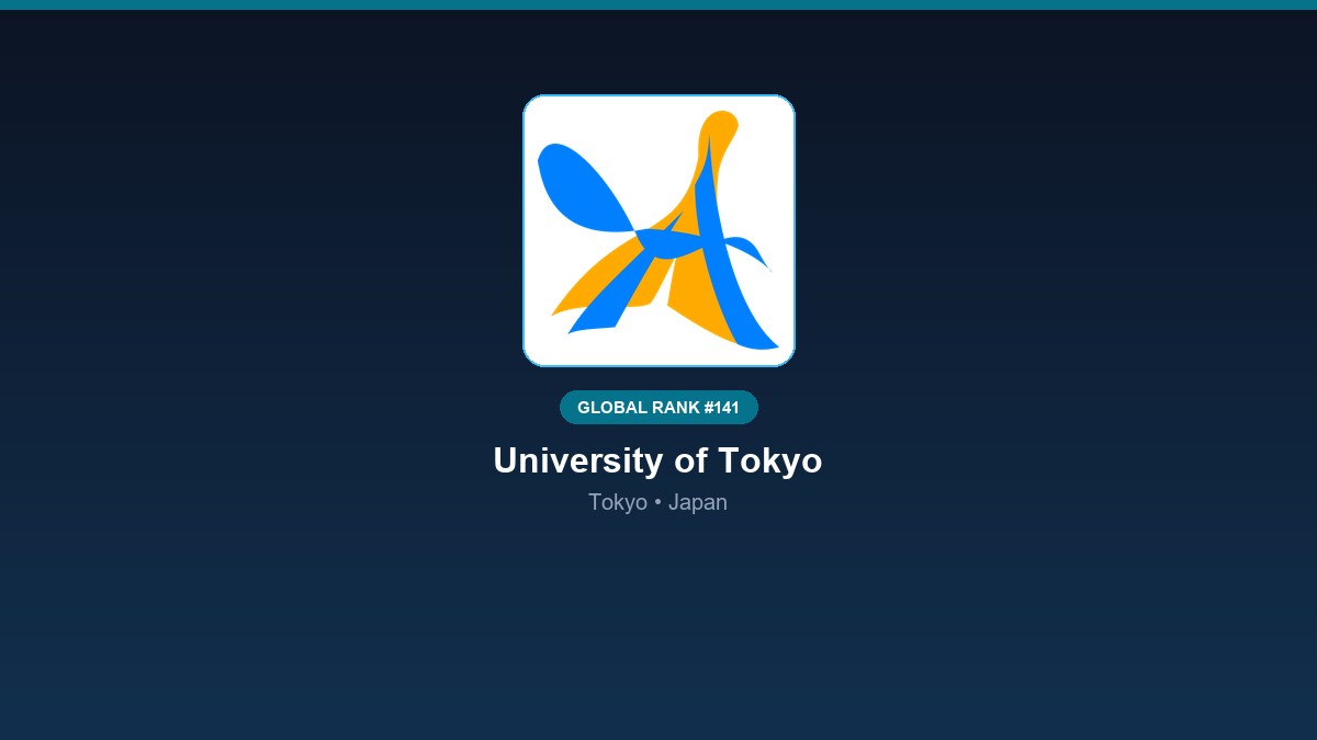 inst 291 global rank 141 university of tokyo rese