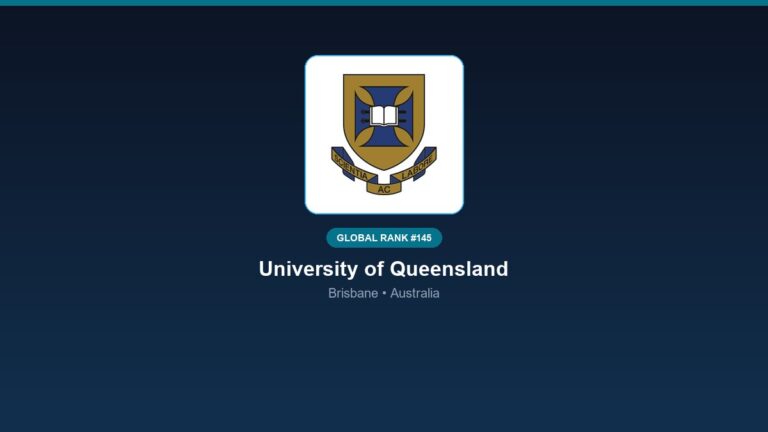 inst 295 global rank 145 university of queensland