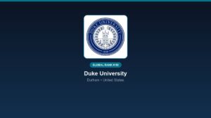 inst 300 global rank 150 duke university research