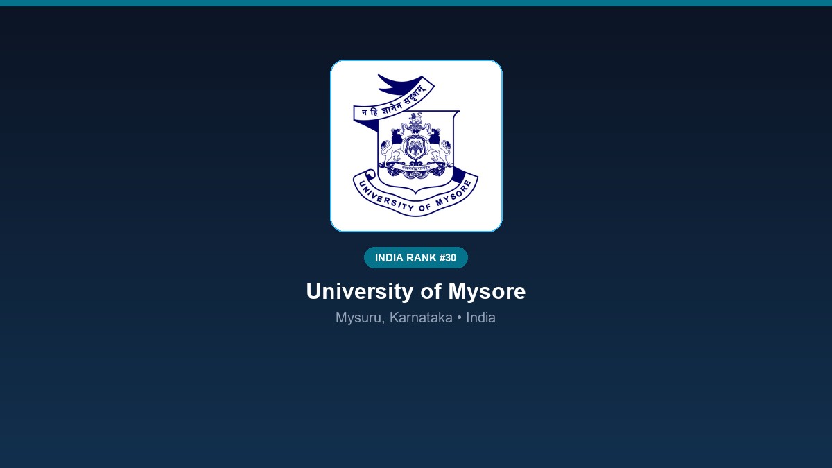 inst 30 rank 30 university of mysore psychology