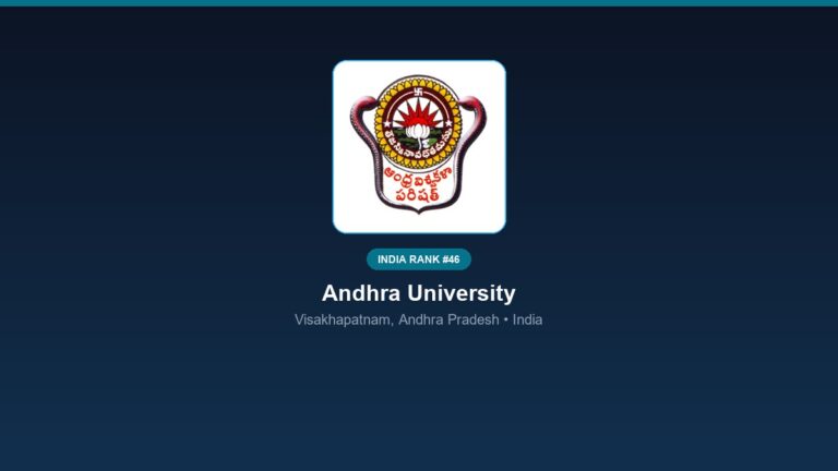 inst 46 rank 46 andhra university psychology cou