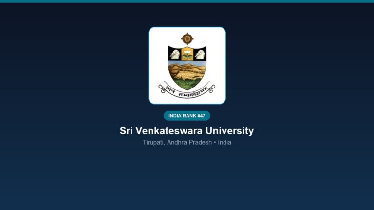 inst 47 rank 47 sri venkateswara university psyc